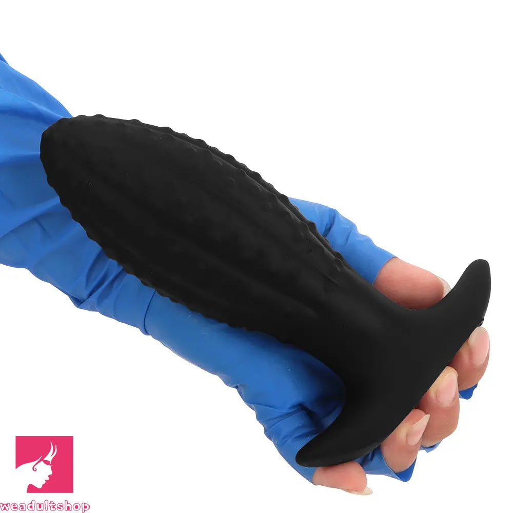 4.52in 5.7in 7.08in Black Bodysafe Ultra-silicone Small Anal Plug Cock Dildo