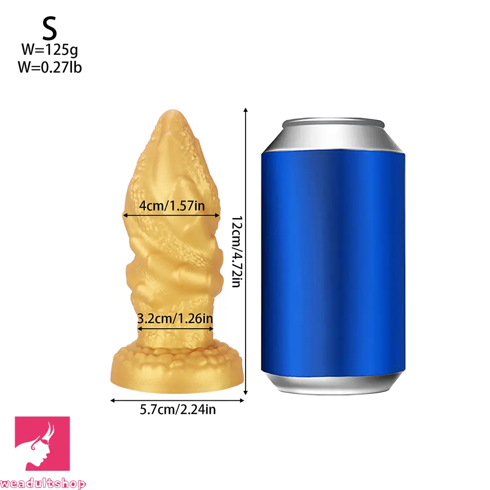 4.72in 5.7in 6.89in 8.07in Soft Silicone Dildo Butt Plug Erotic Anal Stimulator