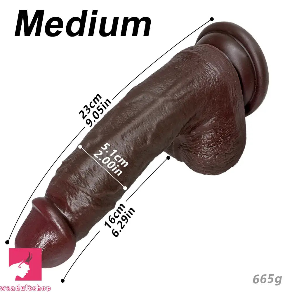 7.87in 9.05in 10.82in Strap on Real Lifelike Soft Dildo With Exposed Glans