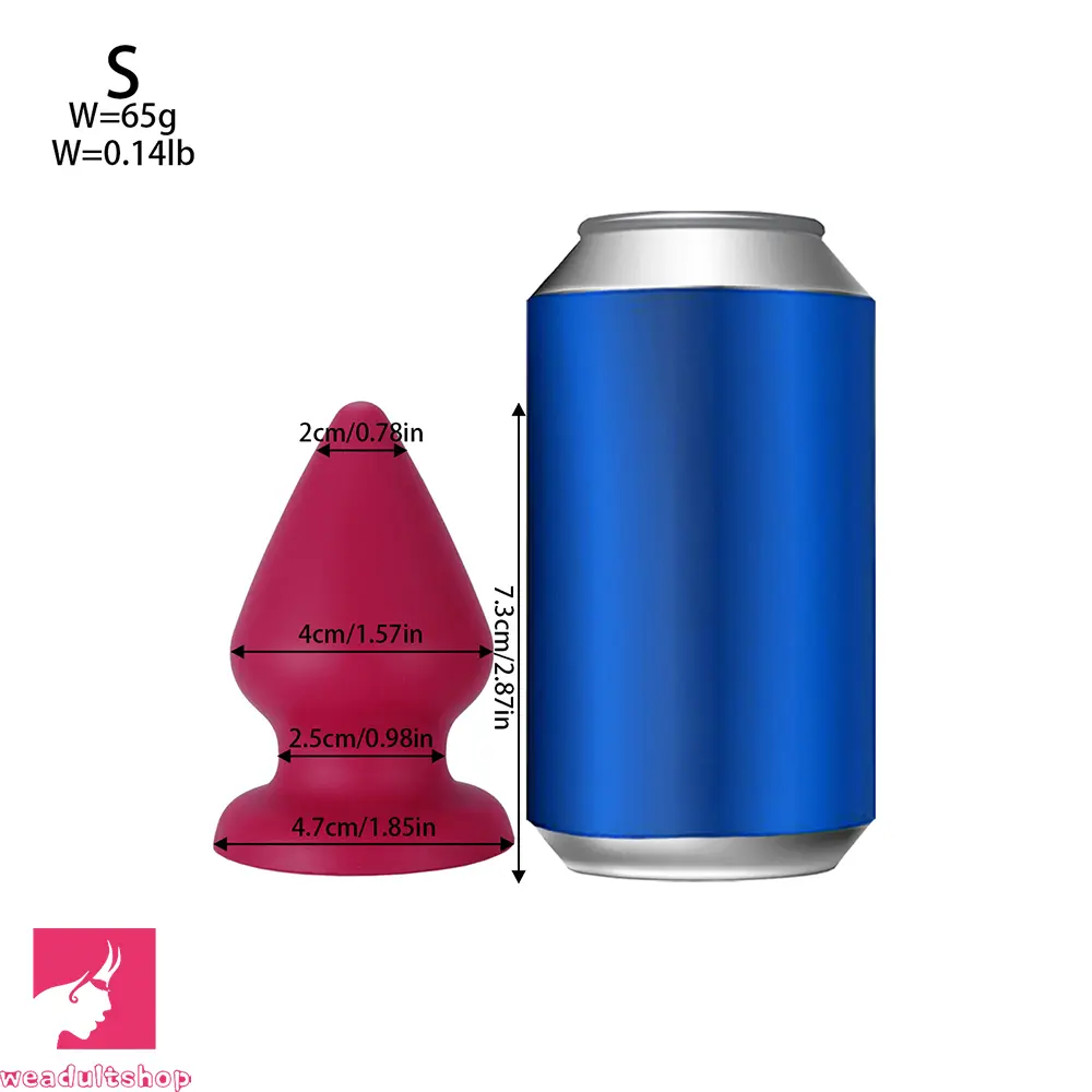 2.87in 3.66in 4.33in 5.51in 6.29in 7.28in Conical Round Pointed Anal Plug Dildo