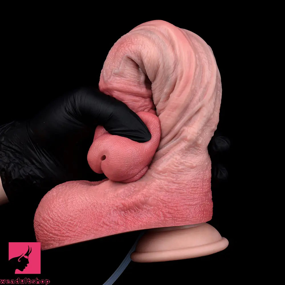 10.12in Couple Sex Game Toy Dual Density Silicone Ejaculating Real Dildo