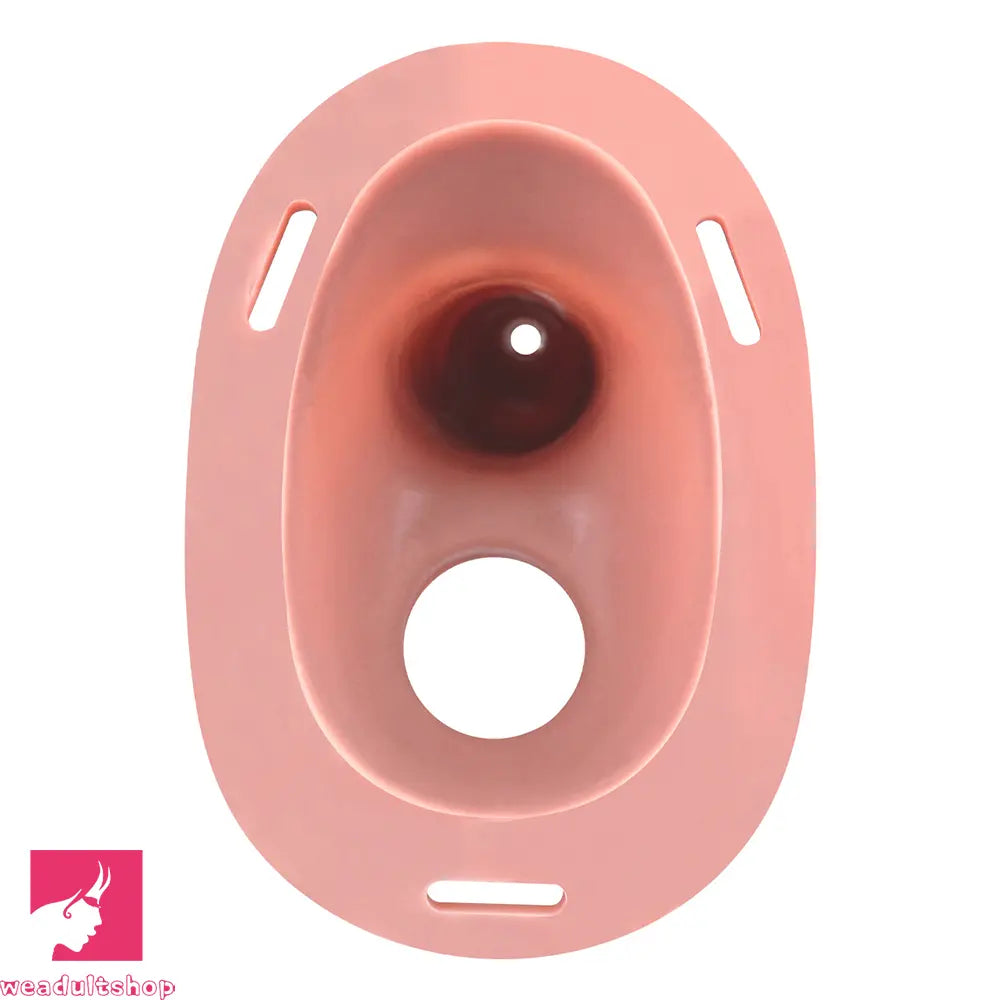 6.69in Soft Cock Cage Strap on Chastity Dildo With Lock With Cock Ring