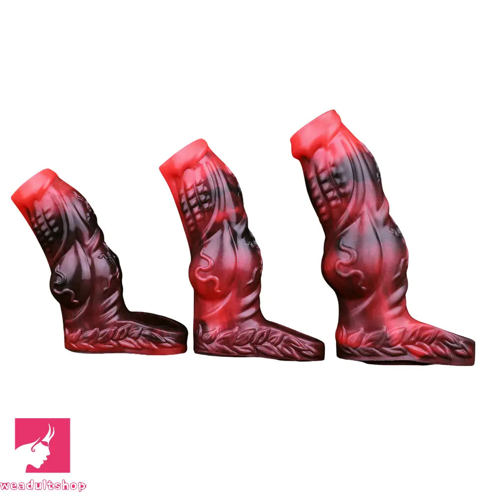 4.8in 5.59in 6.69in Dog Knot Animal Soft Dildo Sleeve Cock Extender Sex Toy