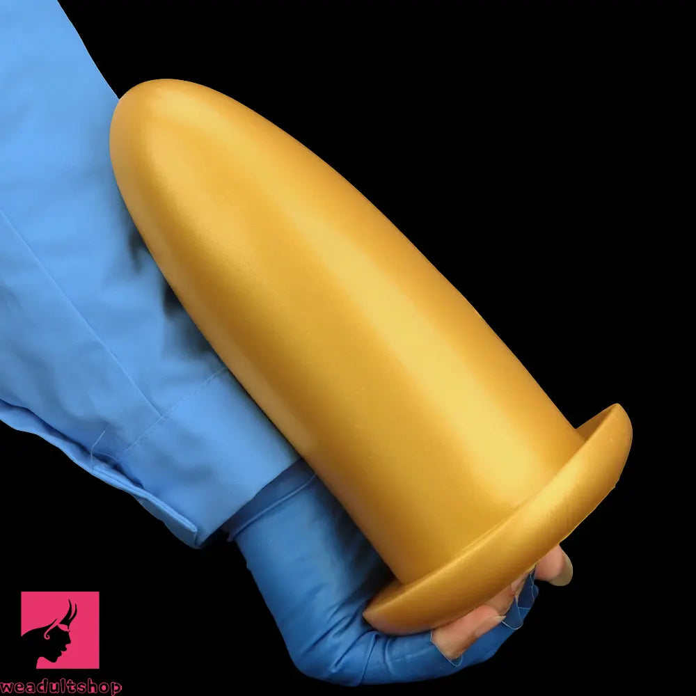 4.72in 5.7in 7.08in 8.26in Gold Silicone Soft Thick Missile Design Dildo Toy