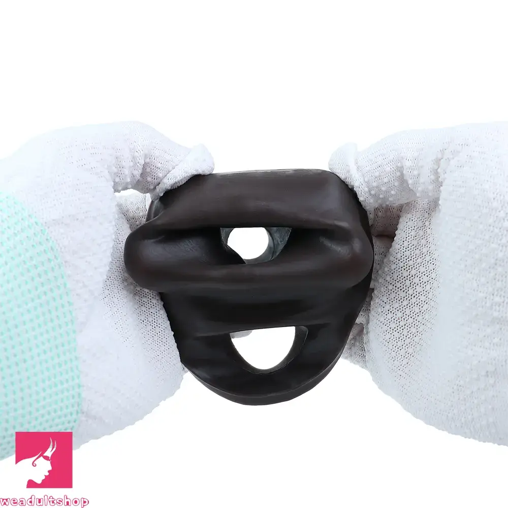 5.19in Deep Veins Open Head Silicone Hollow Dildo Sleeve For Love Sex