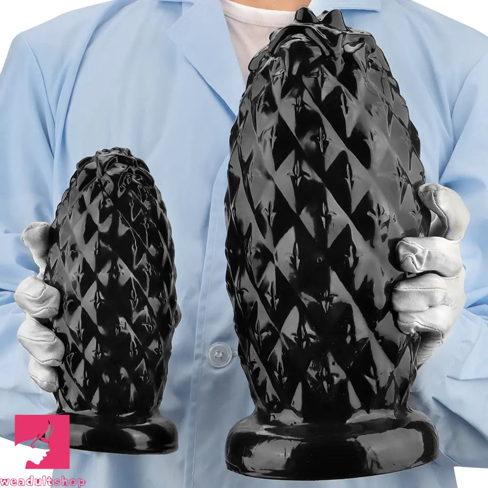 8.26in 10.03in 11.81in Black Big Pineapple Penis PVC Thick Anal Cock Dildo