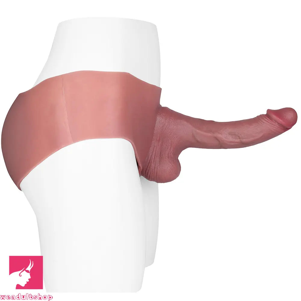 9.84in Silicone Big Strapon Hollow Dildo With Glans Penis For Women Sex