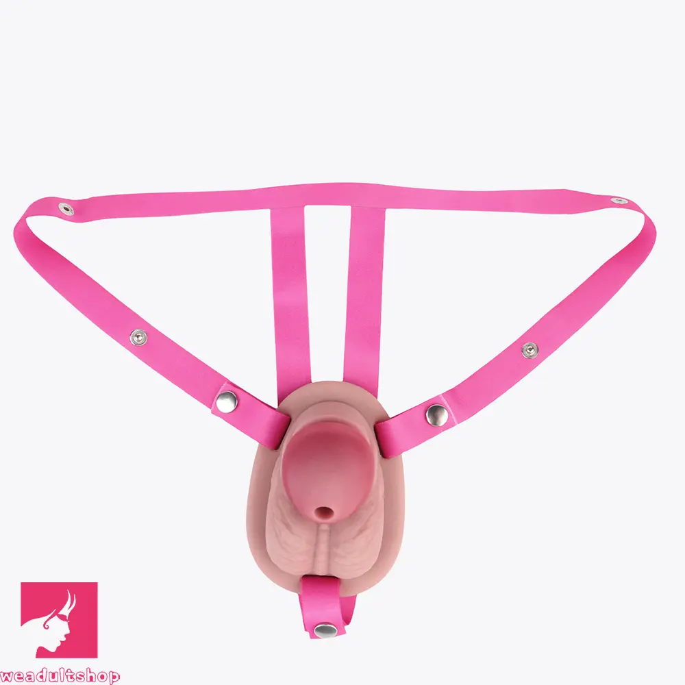 3.74in Real Hollow Chastity Cage Dildo Realistic Penis For Vagina Love