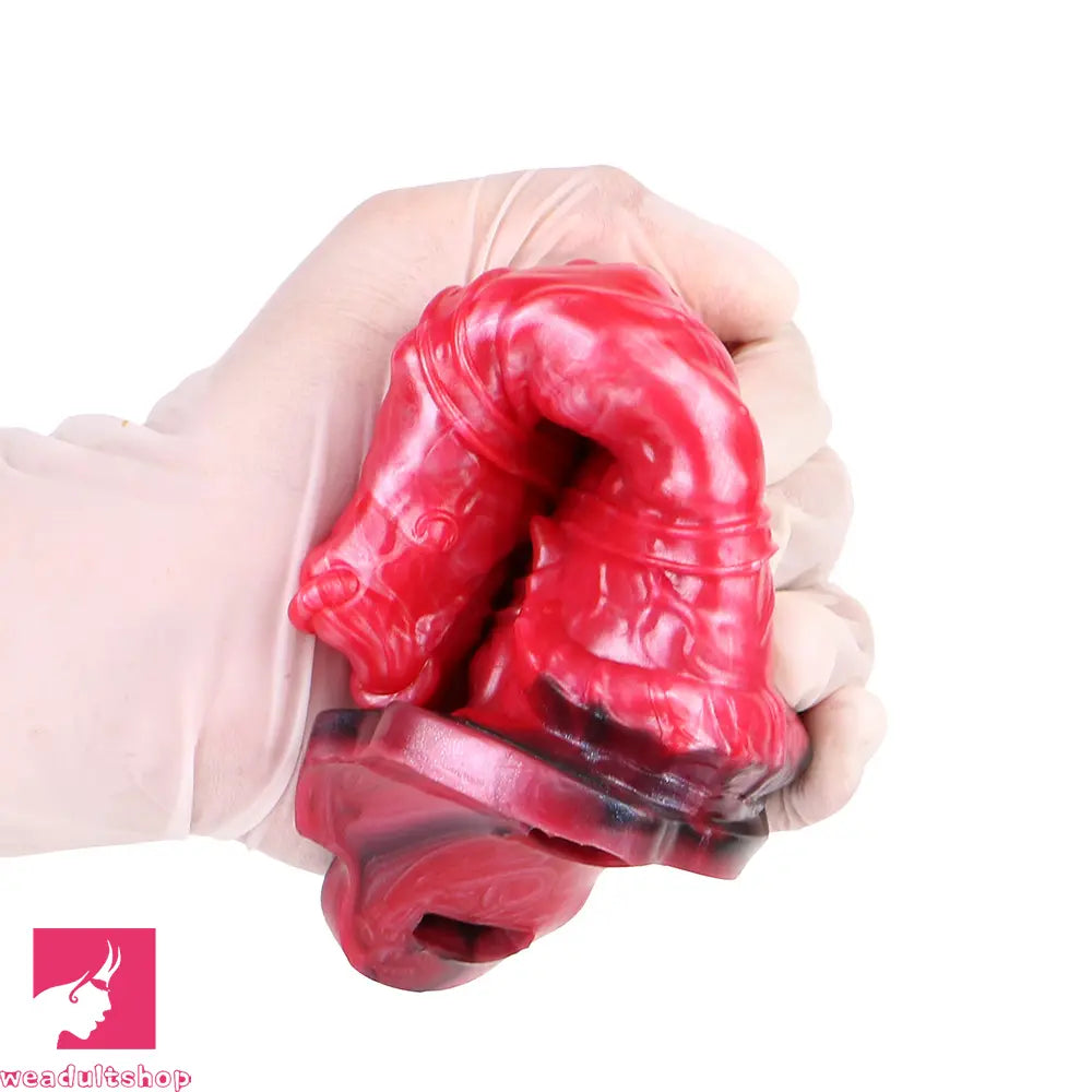 5.07in Hollow Dildo Keel Vibration Strapon Remote Cock Sleeve With Penis Ring