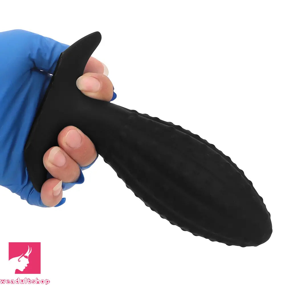 4.52in 5.7in 7.08in Black Bodysafe Ultra-silicone Small Anal Plug Cock Dildo