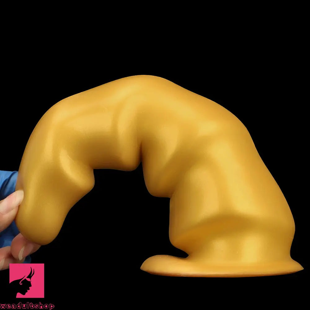 6.49in 8.26in 10.03in Golden Silicone Fantasy Dildo For Couples Unisex