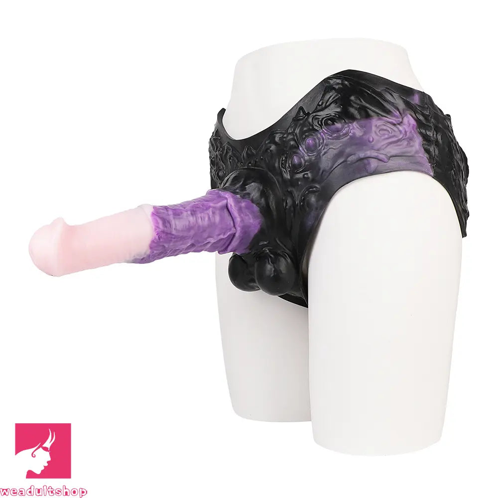 10.35in Silicone Strap-on Wearable Dildo Panty Horse Animal Hollow Cock Toy