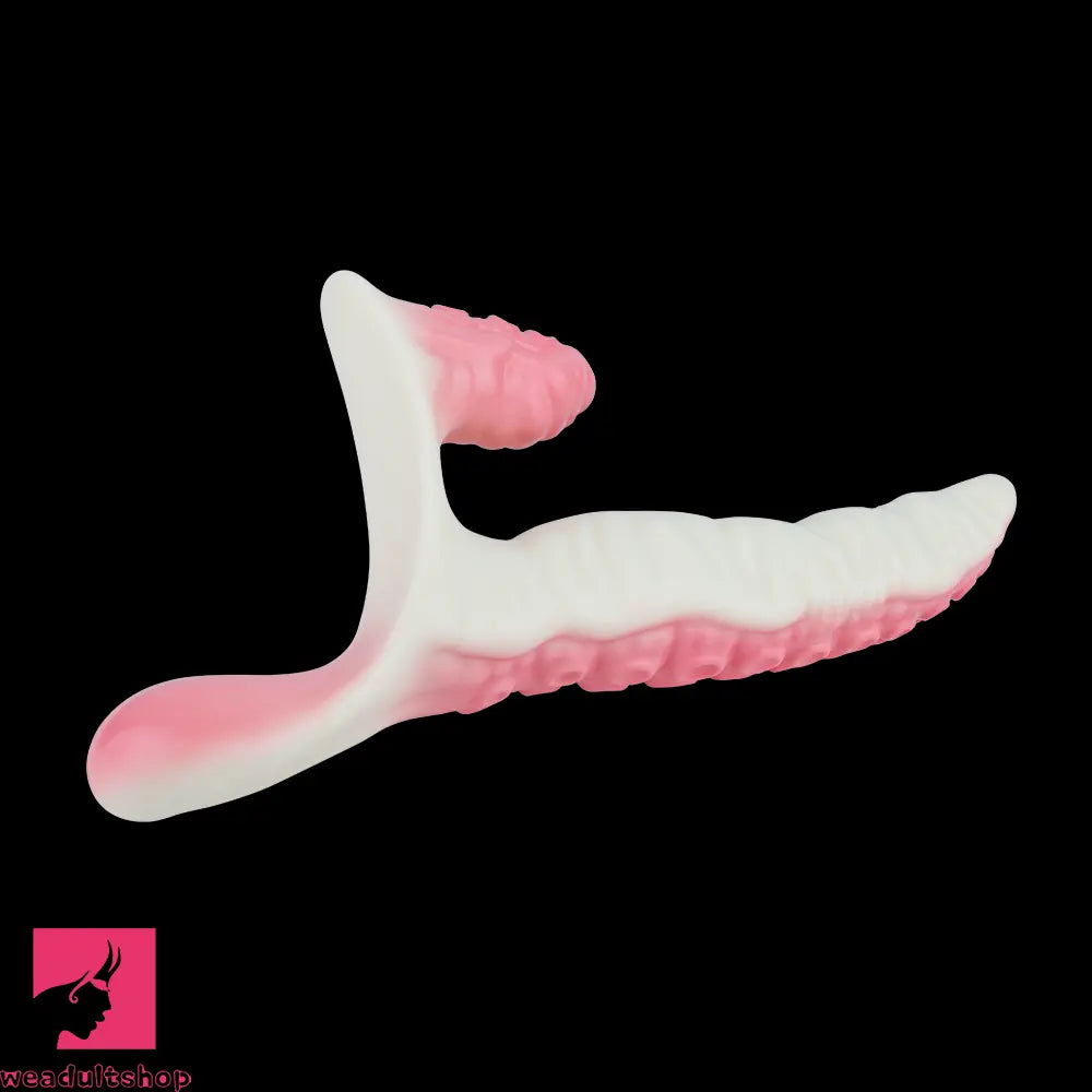 6.5in Tentacle Strap on Vibrating Dildo Natural Curved Soft Cock Toy