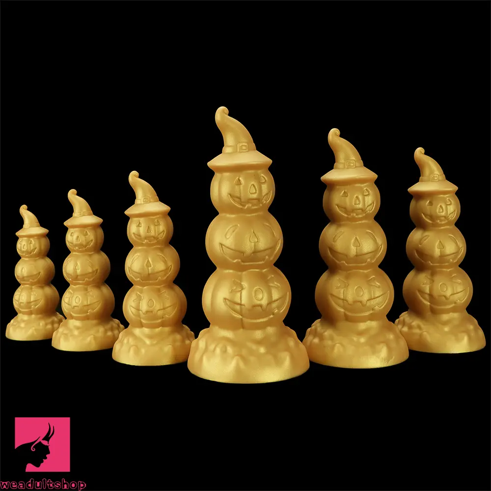 5.9in 6.69in 7.48in 8.26in 9.05in 9.84in Halloween Pumpkin Butt Plug Dildo