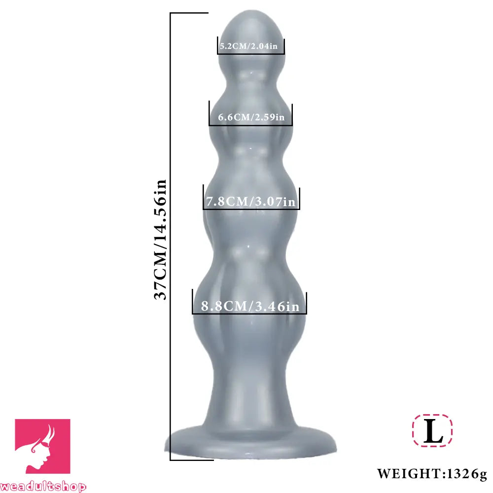 8.07in 11.61in 14.56in Muscle Anal Plug Dildo Soft Silicone Prostate Massager