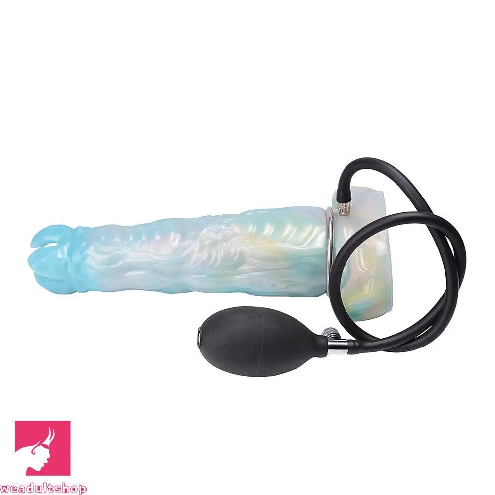 9.52in Ovipositor Egg Laying Inflatable Dildo Soft Masturbator Adult Cock