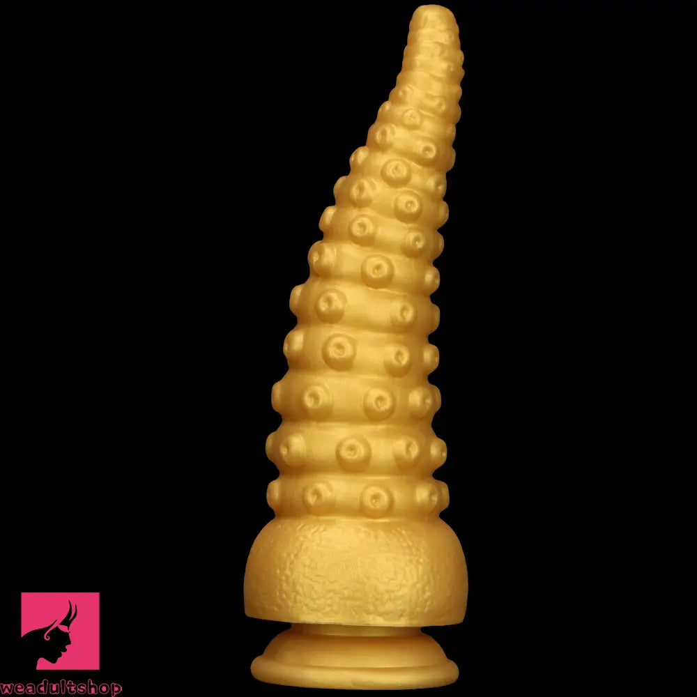 6.1in 6.88in 8.26in 8.66in Gold Silicone Multi-size Octopus Thick Sex Dildo