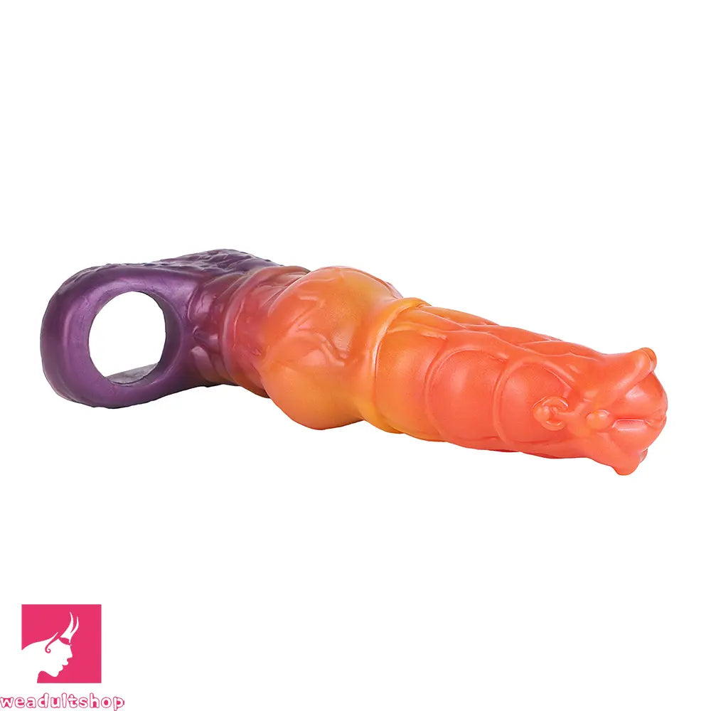 6.85in Warhorse Silhouette Real Melt Mark Texture Cock Dildo Sleeve