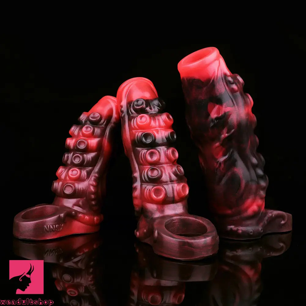 4.96in 5.51in 6.69in Tentacle Animal Soft Dildo Sleeve Cock Sex Extender