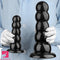 7.08in 9.05in 10.62in Black Beads Tower Five Bead Big Anal Plug Cock Dildo