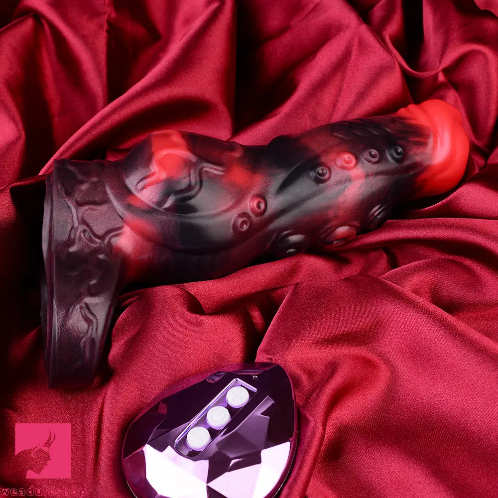 5.98in 7.09in Silicone Tentacle Cock Sleeve Knot Vibrating Hollow Dildo