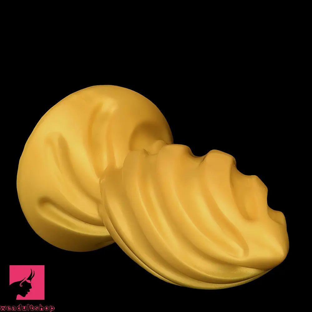 6.49in 7.67in 9.05in 9.84in Golden Silicone Spiral Thread Women Dildo