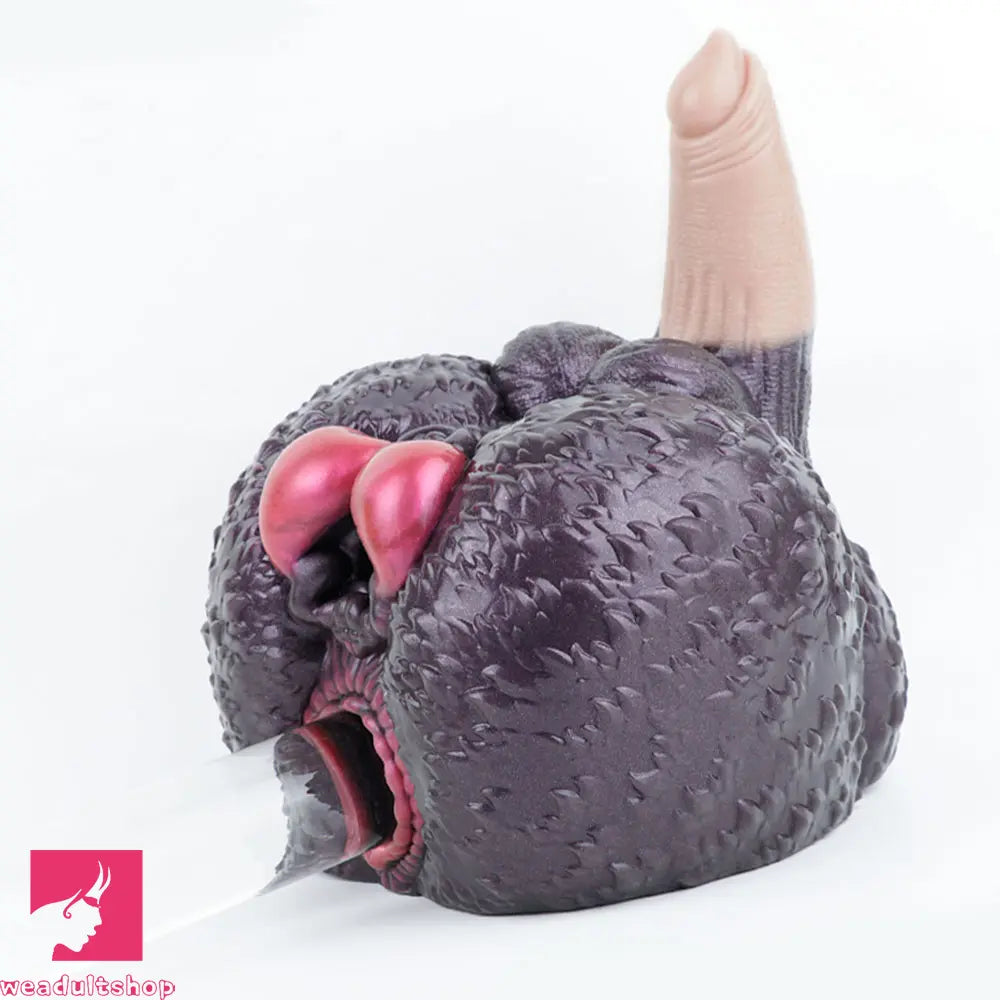 8.26in Dog Fantasy Silicone Dildo With Masturbator G-Spot Sensory Love