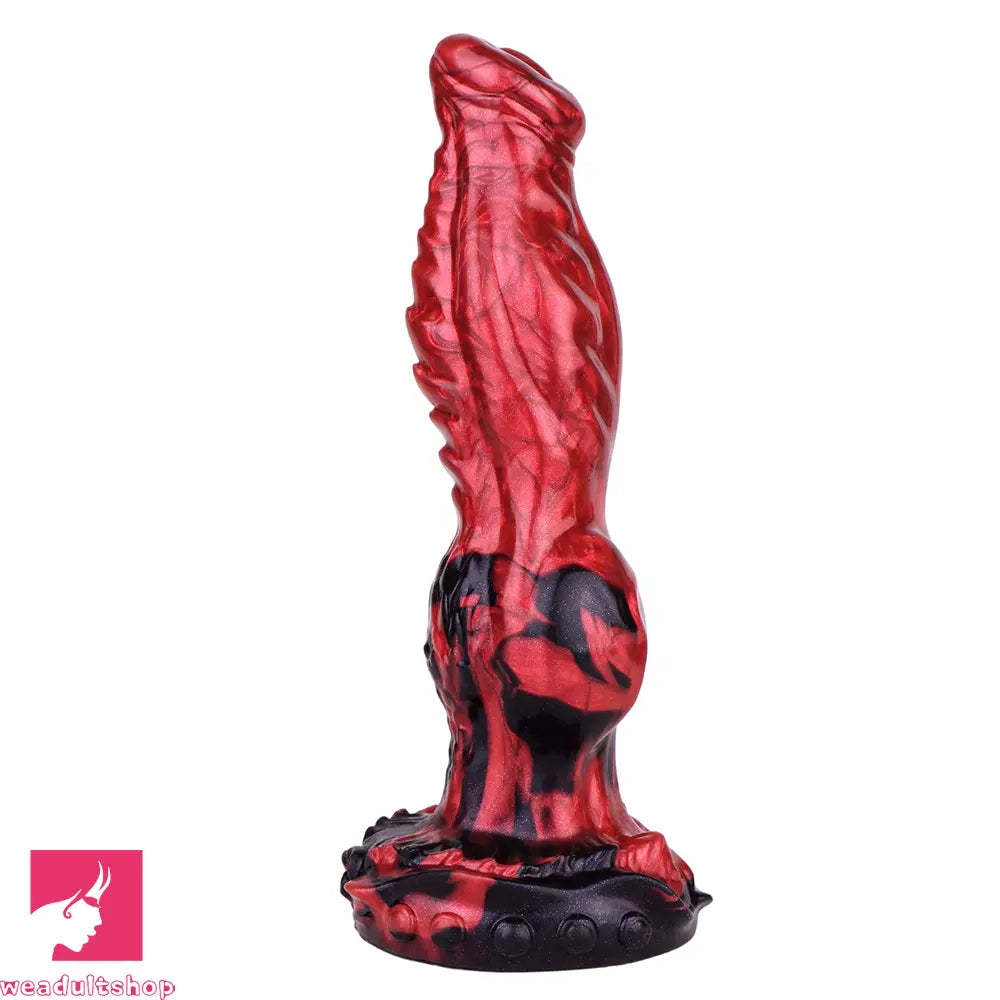 8.46in Knotted Silicone Big Animal Monster Odd Dildo Orgasm Cock