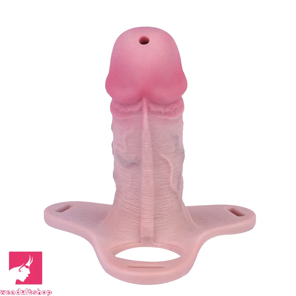 6.69in Strap on Chastity Dildo Wearable Realistic Cock Cage For Men Dilator
