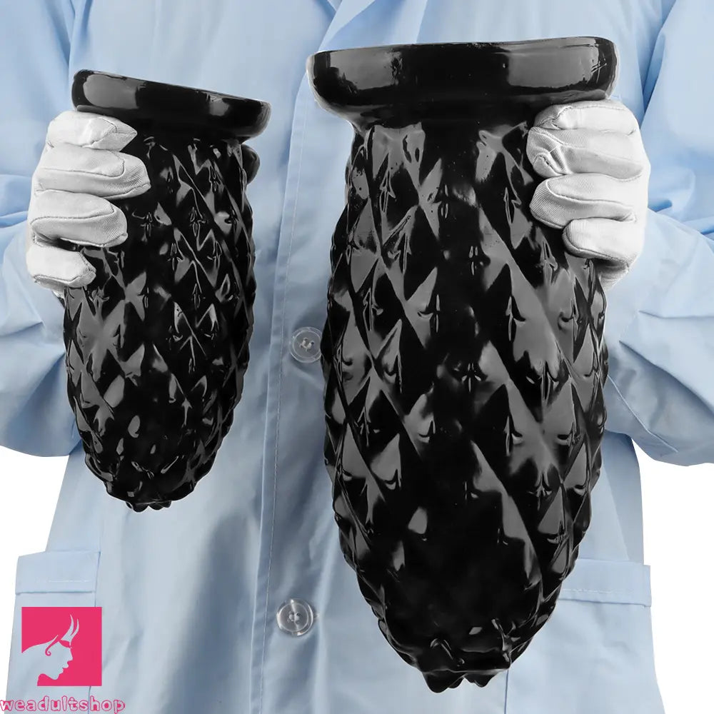 8.26in 10.03in 11.81in Black Big Pineapple Penis PVC Thick Anal Cock Dildo