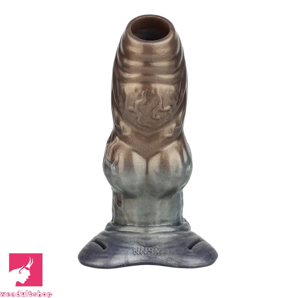 6.85in Monster Knot Strap on Hollow Silicone Dildo Sleeve For Adult Love