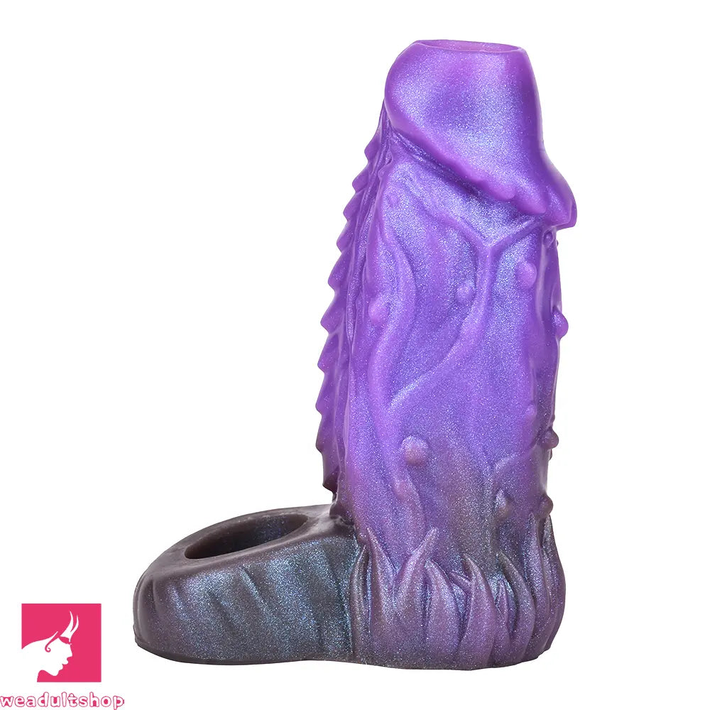 5.78in Beast Creature Fantasy Hollow Dildo Sleeve For Cock Enlargement
