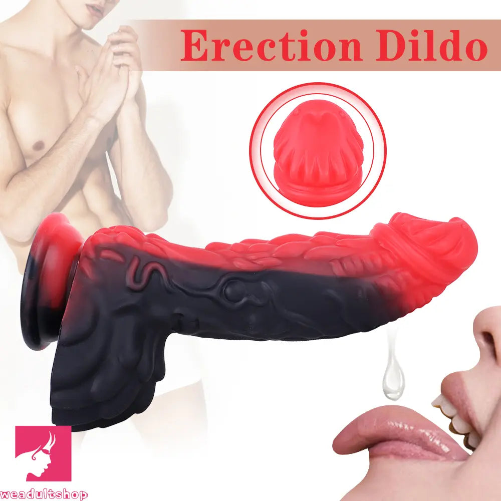 8.66in Dragon Monster Liquid Silicone Soft Big Dildo For Cock Pleasure