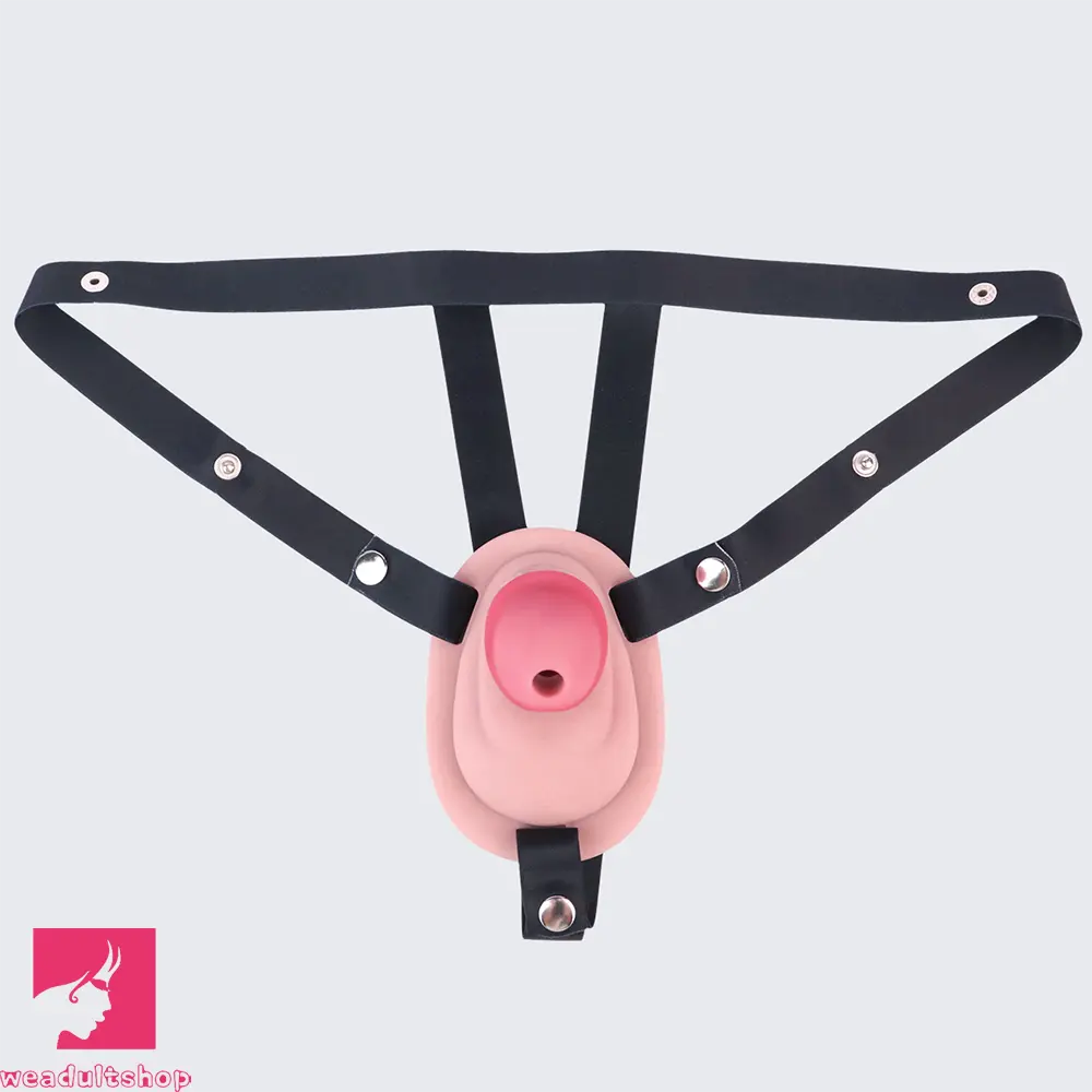 3.34in Real Hollow Chastity Cage Dildo Couple Sex Love Masturbator