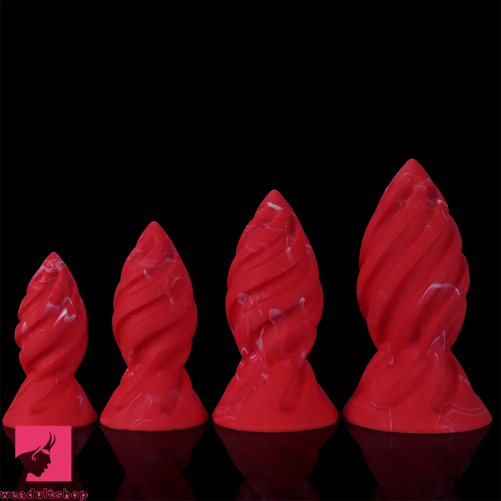 6.29in 7.48in 8.66in 9.84in Fantasy Spiral Butt Plug Dildo Lightweight Cock Toy