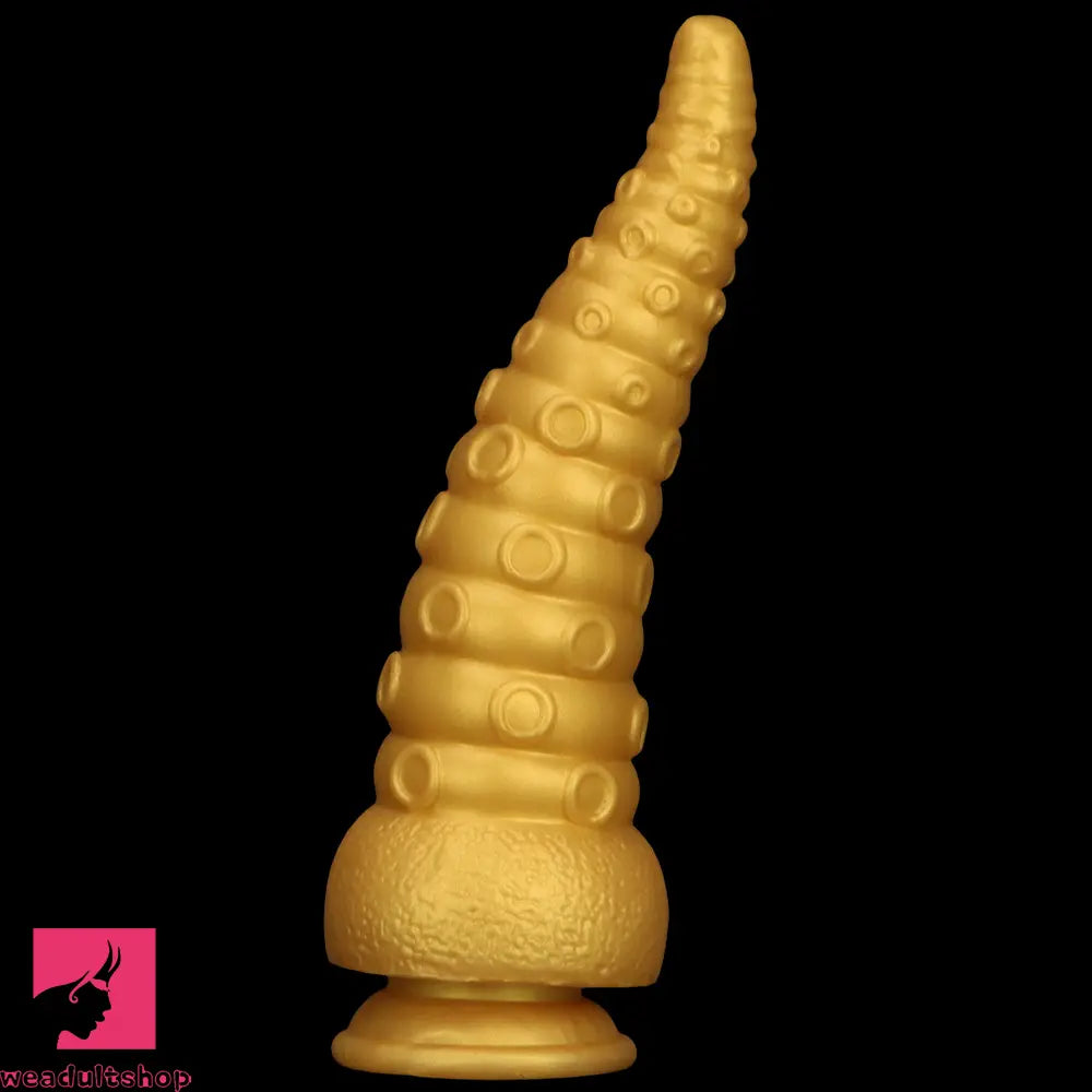 6.1in 6.88in 8.26in 8.66in Gold Silicone Multi-size Octopus Thick Sex Dildo