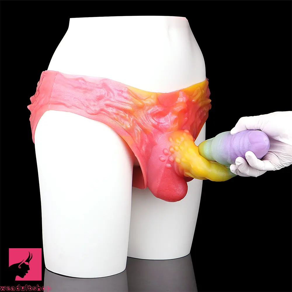9.92in Sheath Strap on Dildo Silicone Monster Creature Cock Big Cock Dildo