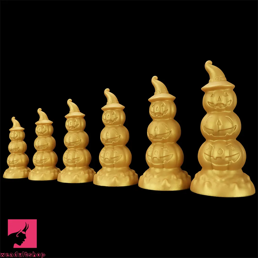 5.9in 6.69in 7.48in 8.26in 9.05in 9.84in Halloween Pumpkin Butt Plug Dildo