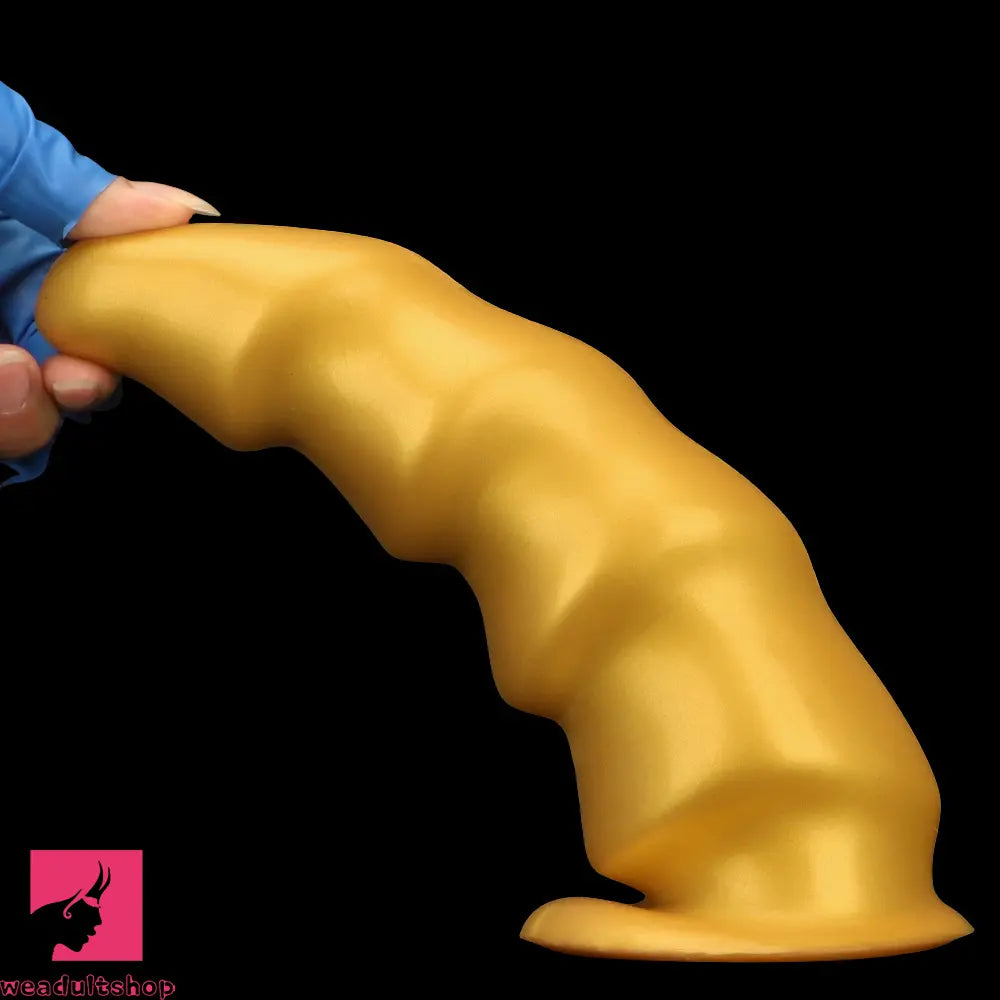 6.49in 8.26in 10.03in Golden Silicone Fantasy Dildo For Couples Unisex