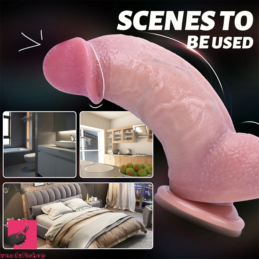 8in Silicone Soft Thick Lifelike Dildo For Female Masturbation Cock Toy
