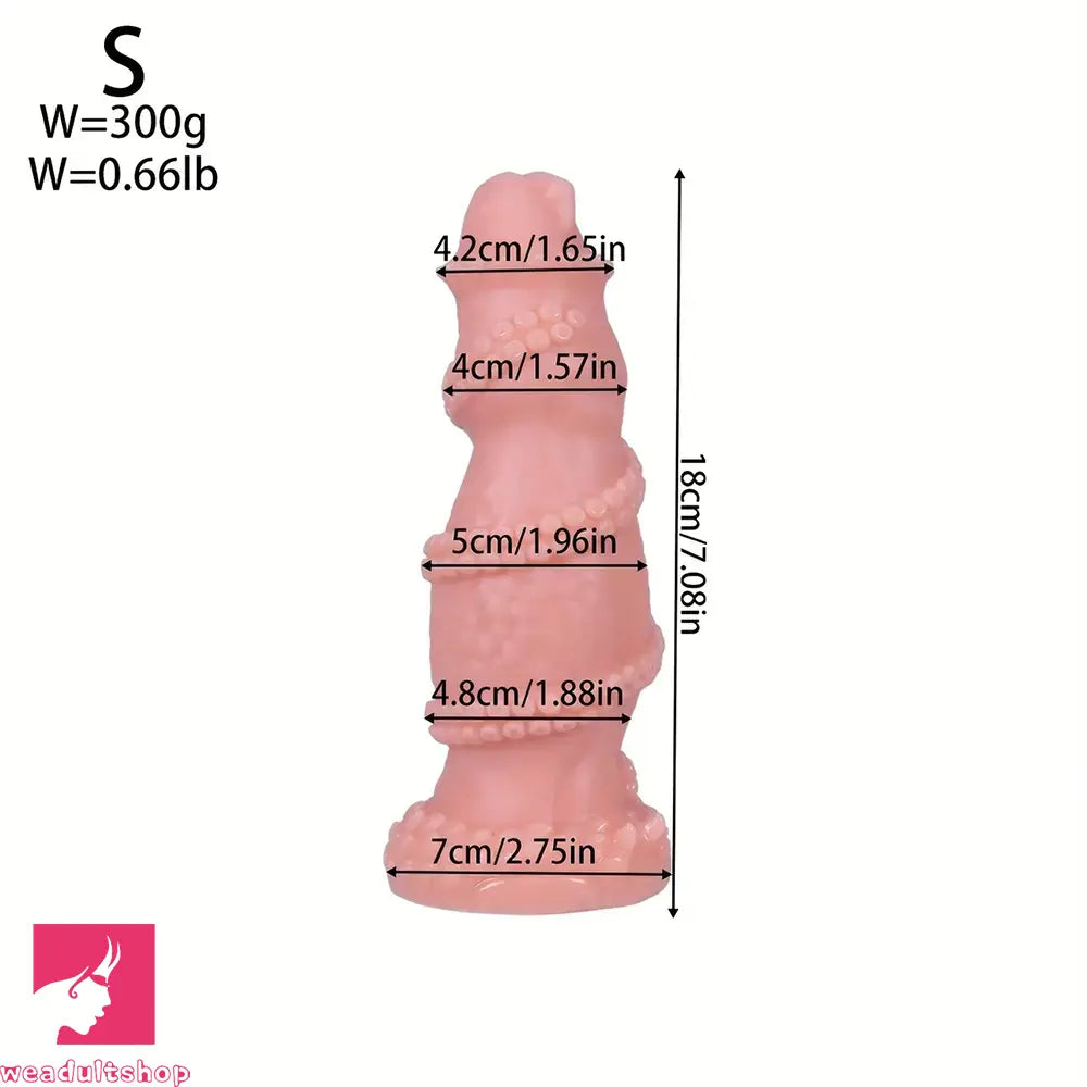 7.08in 8.46in 10.03in 11.81in 13.77in 14.96in Fantasy Big Fat Monster Dildo