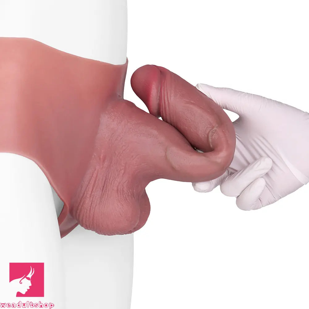 9.84in Silicone Big Strapon Hollow Dildo With Glans Penis For Women Sex