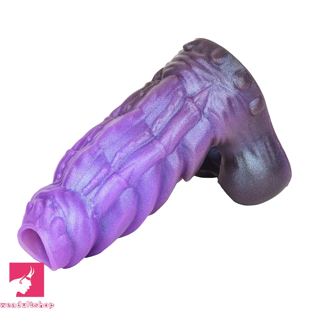 5.66in Dragon Spiked Beast Creature Fantasy Hollow Cock Dildo Sleeve