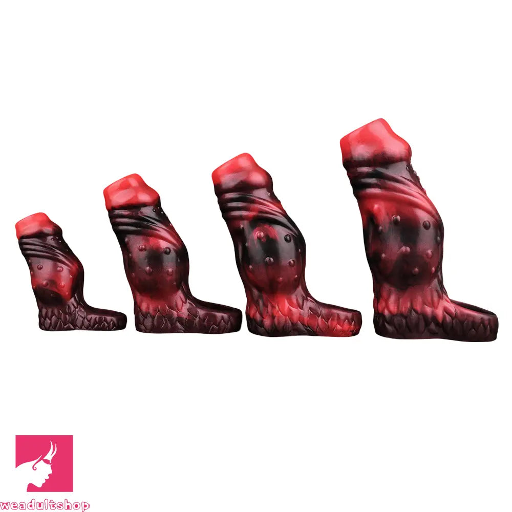 3.54in 4.72in 5.51in 6.69in Monster Scard Dildo Sleeve Cock Extender Toy
