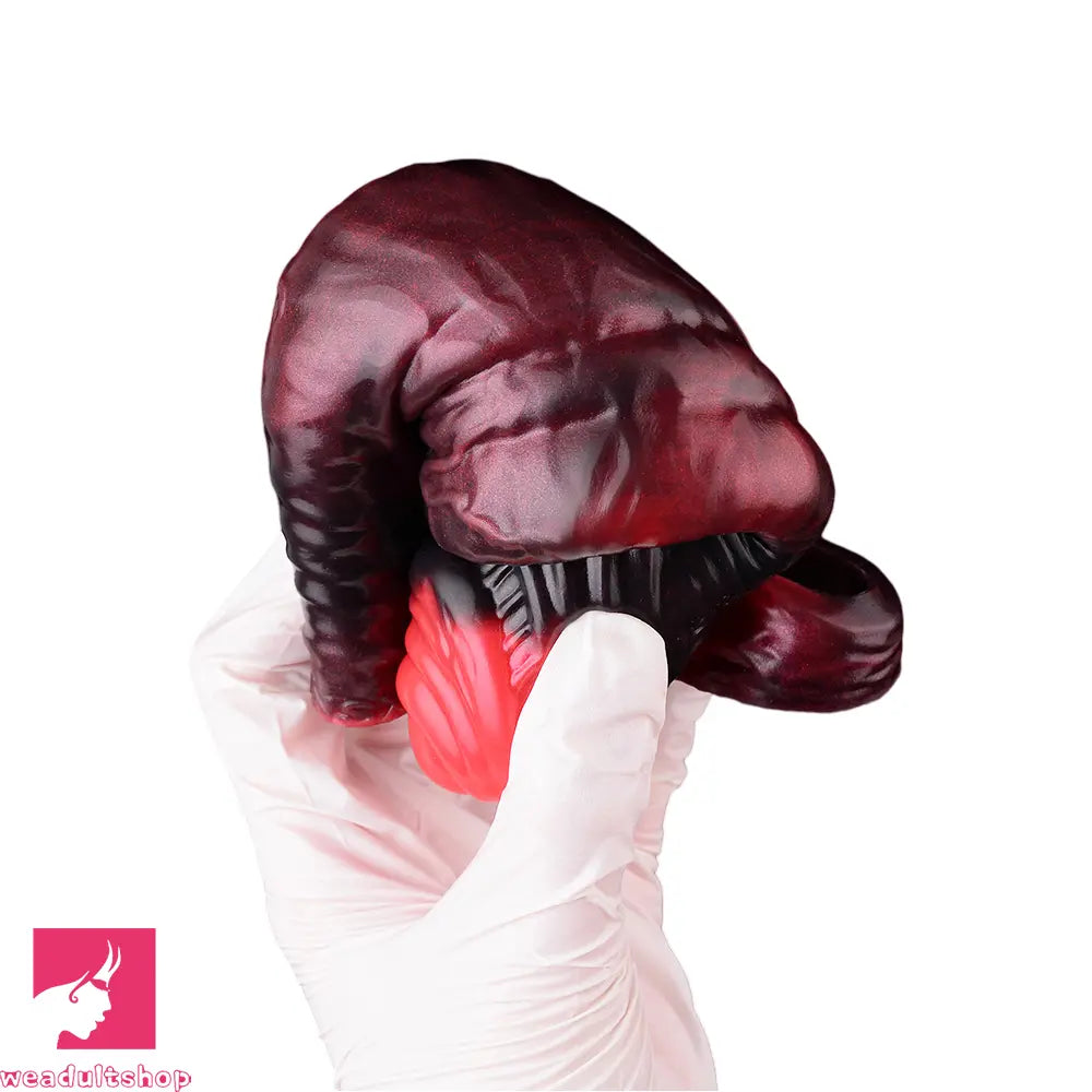 5.98in 7.09in Silicone Cock Sleeve Soft Vibrating Uncut Hollow Dildo For Clit