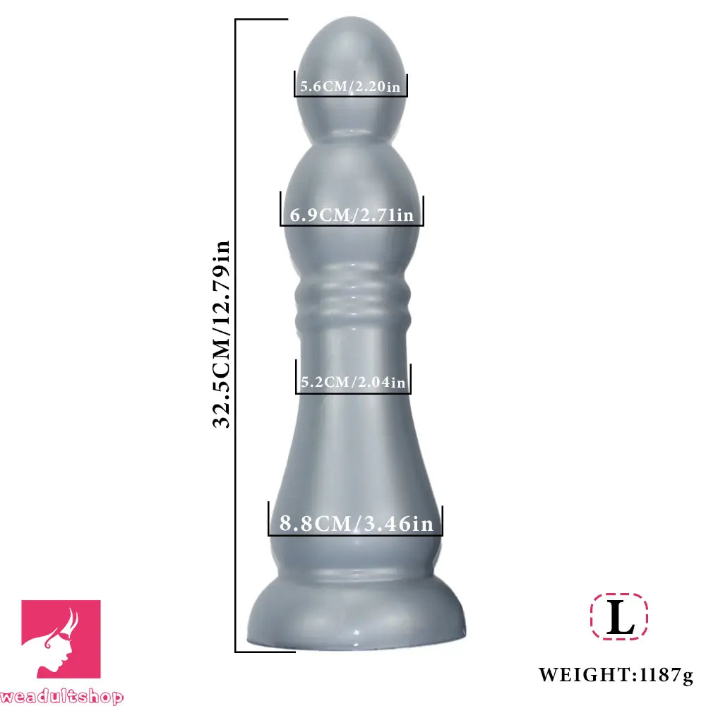 7.04in 9.84in 12.79in Chess Shape Thick Anal Plug Dildo Clitoral Love Toy
