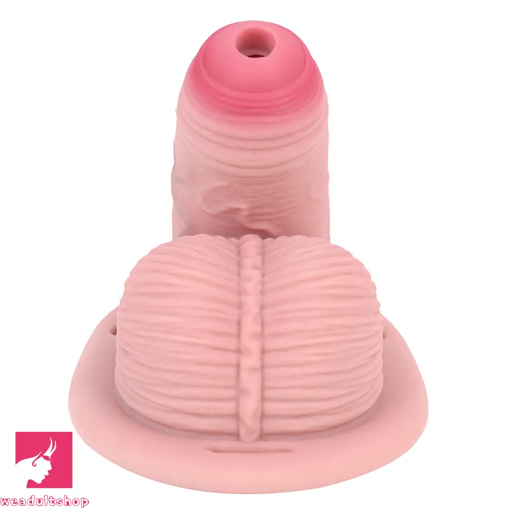 4.57in Real Hollow Chastity Cage Dildo For Women Men Gay Cock Dildo