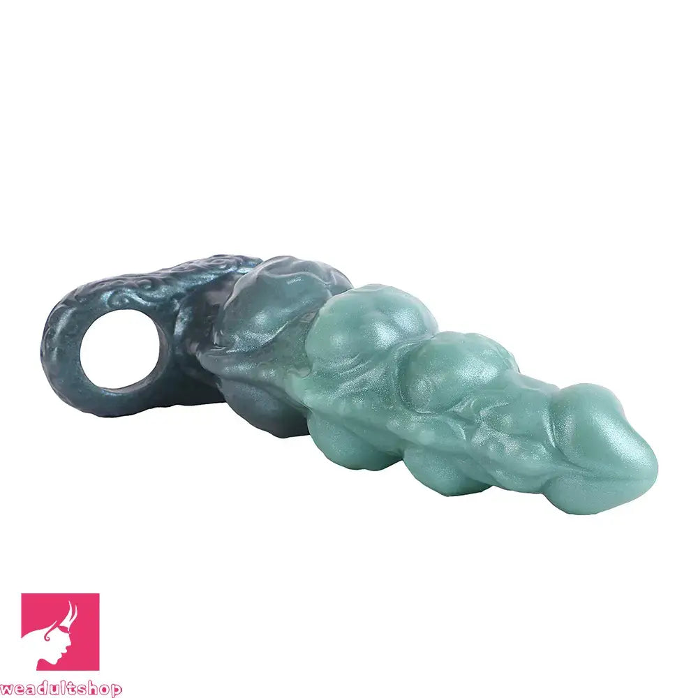 8.85in Platinum Liquid Silicone Penis Sleeve Dildo For Thickening Real Toy