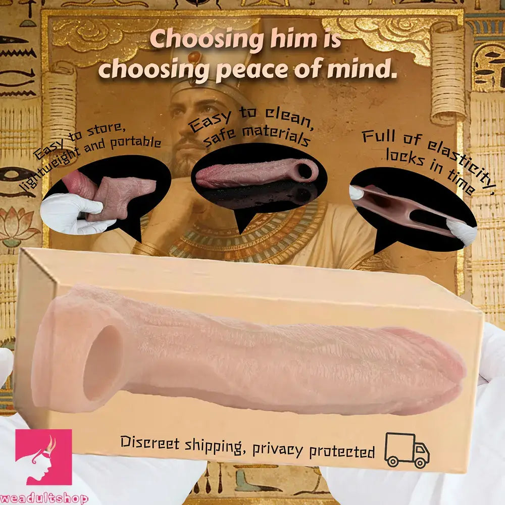 6.29in Real Feeling Skin Silicone Soft Dildo Sleeve For Durable Long Time Use