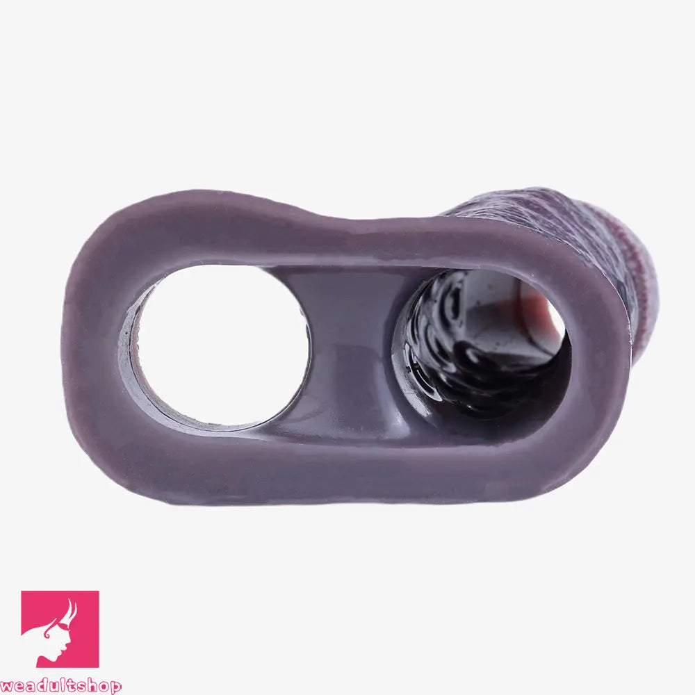 4.13in 4.64in 6.1in 6.69in Hollow Silicone Soft Cock Sleeve Masturbation